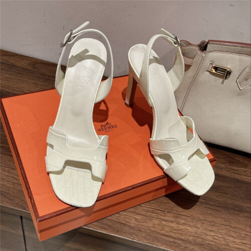 High Quality Luxury Hermes Early Spring Counter New High-Heeled Sandals – Style 15139 product detail