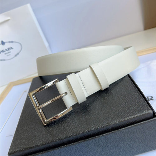 High Quality Luxury Prada Enamelled Metal Triangle Logo Belt – Style 03430 product detail