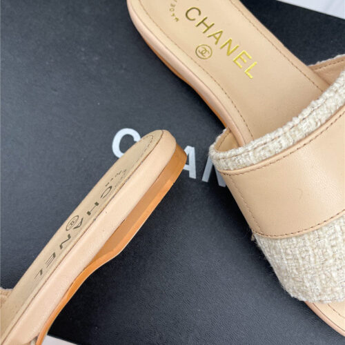 High Quality Luxury Chanel Cc Pearl Rhinestone Buckle Slippers – Style 67238 product detail