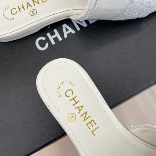 High Quality Luxury Chanel Cc Pearl Rhinestone Buckle Slippers – Style 98310 product detail