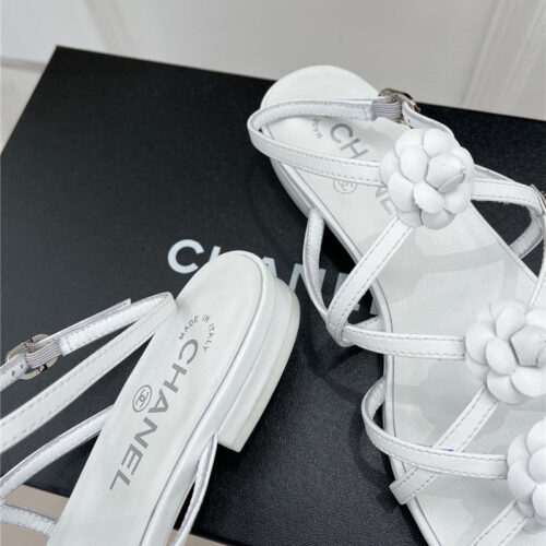 High Quality Luxury Chanel Camellia Sandals – Style 02918 product detail