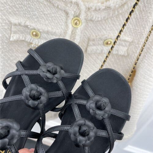 High Quality Luxury Chanel Camellia Sandals product detail