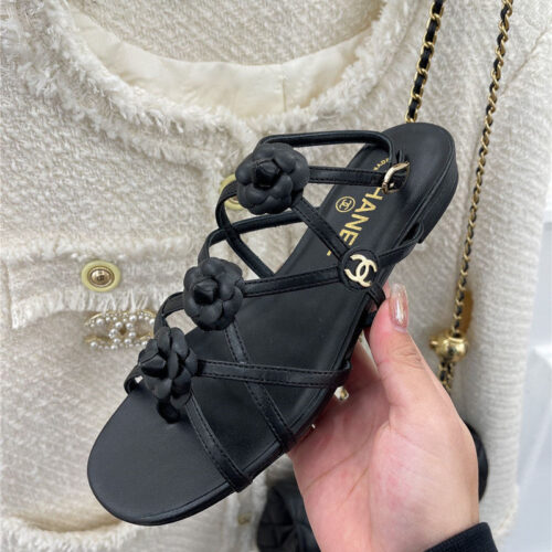 High Quality Luxury Chanel Camellia Sandals product detail