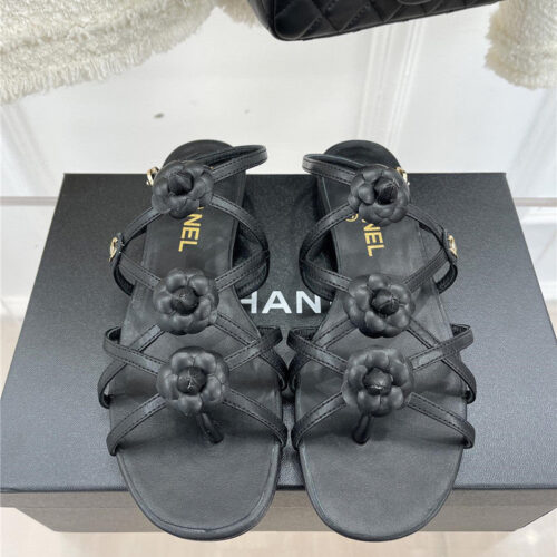 High Quality Luxury Chanel Camellia Sandals product detail