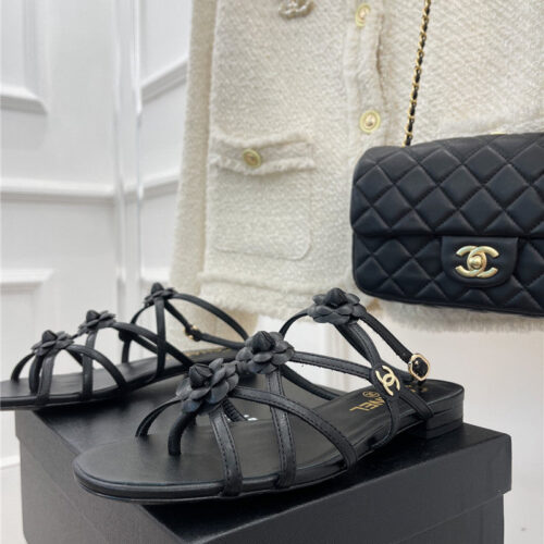 High Quality Luxury Chanel Camellia Sandals product detail