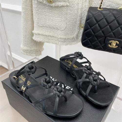 High Quality Luxury Chanel Camellia Sandals