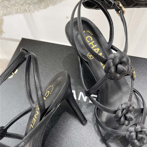 High Quality Luxury Chanel Camellia High Heel Sandals product detail