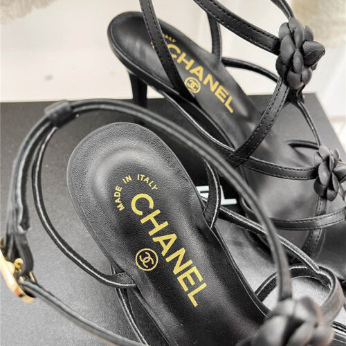 High Quality Luxury Chanel Camellia High Heel Sandals product detail