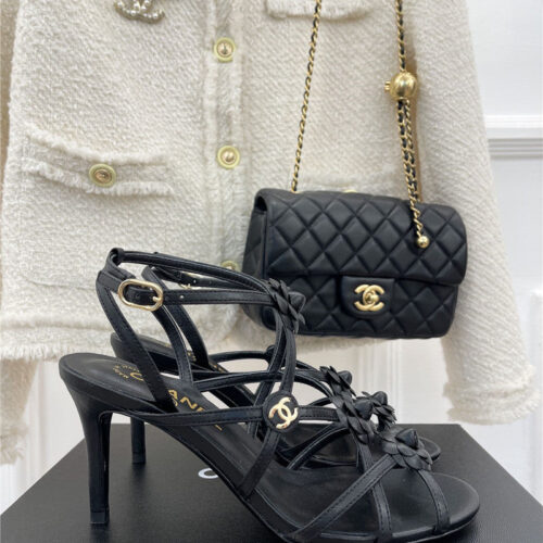 High Quality Luxury Chanel Camellia High Heel Sandals product detail