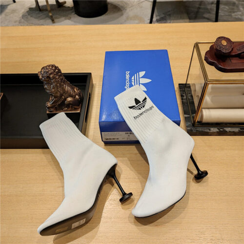 High Quality Luxury Balenciaga White Stretch Ankle Booties – Sizes 35–41 product detail
