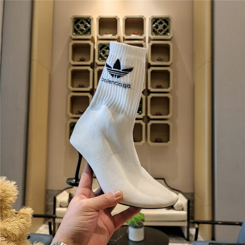 High Quality Luxury Balenciaga White Stretch Ankle Booties – Sizes 35–41 product detail