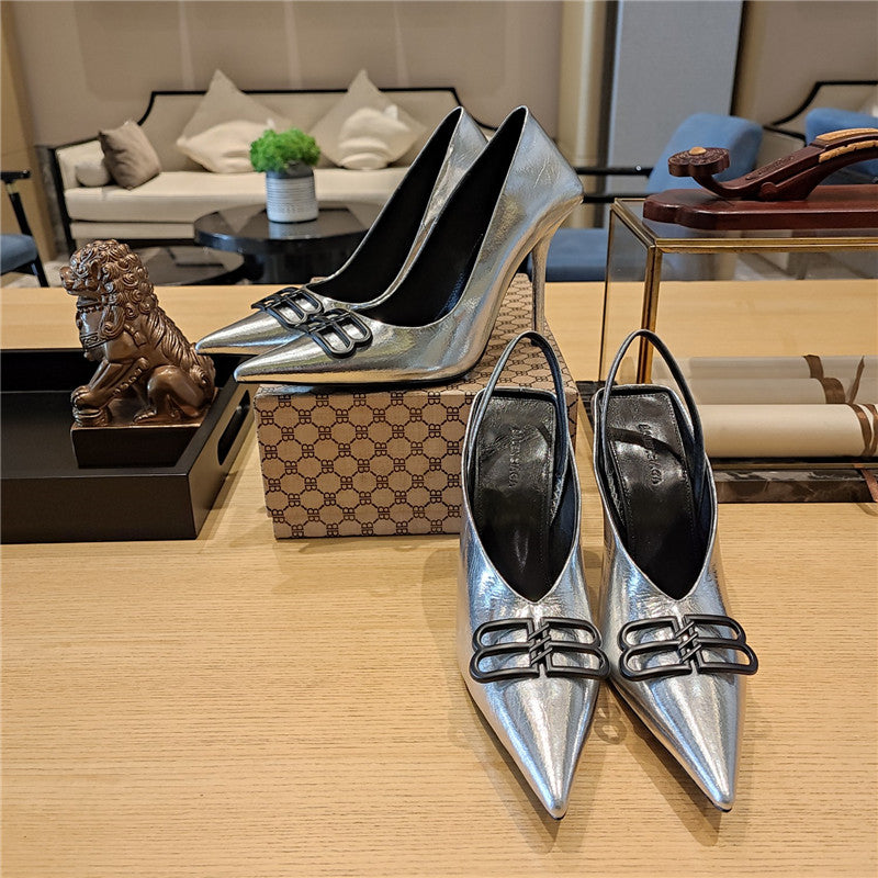 High Quality Luxury Balenciaga Metal Buckle Spring Summer Slippers – Style 77283 product detail