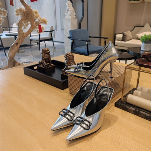 High Quality Luxury Balenciaga Metal Buckle Spring Summer Slippers – Style 77283