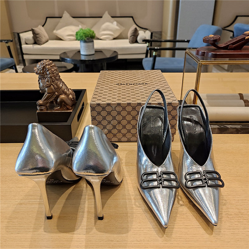 High Quality Luxury Balenciaga Metal Buckle Spring Summer Slippers – Style 77283 product detail