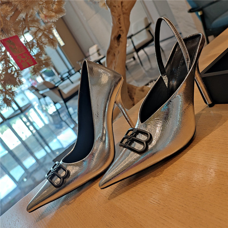 High Quality Luxury Balenciaga Metal Buckle Spring Summer Slippers – Style 77283 product detail