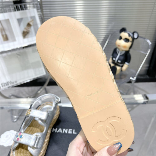 High Quality Luxury Chanel Classic Beach Velcro Sandals – Style 79462 product detail