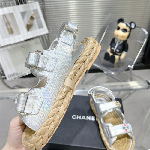 High Quality Luxury Chanel Classic Beach Velcro Sandals – Style 79462 product detail