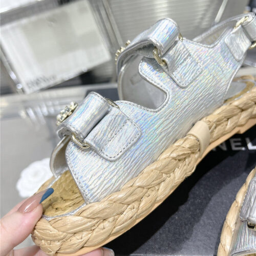 High Quality Luxury Chanel Classic Beach Velcro Sandals – Style 79462 product detail