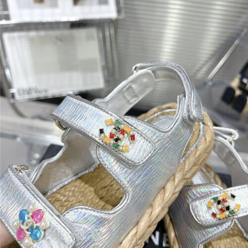 High Quality Luxury Chanel Classic Beach Velcro Sandals – Style 79462 product detail