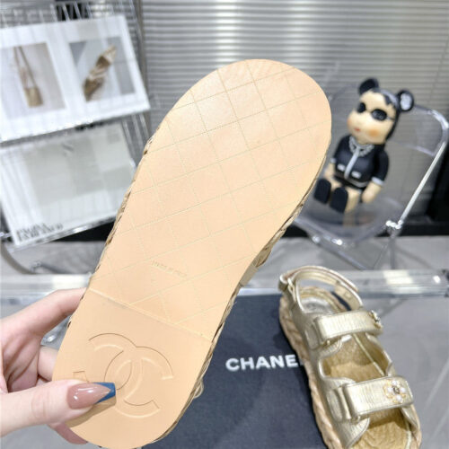 High Quality Luxury Chanel Classic Beach Velcro Sandals – Style 82854 product detail