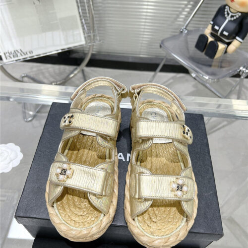 High Quality Luxury Chanel Classic Beach Velcro Sandals – Style 82854 product detail