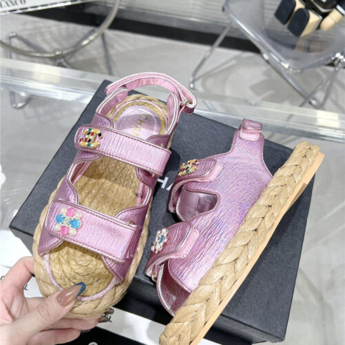 High Quality Luxury Chanel Classic Beach Velcro Sandals – Style 20710 product detail