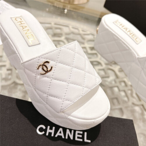 High Quality Luxury Chanel Lozenge Platform Sandals And Slippers product detail
