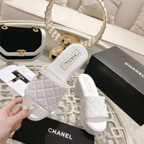 High Quality Luxury Chanel Lozenge Platform Sandals And Slippers product detail