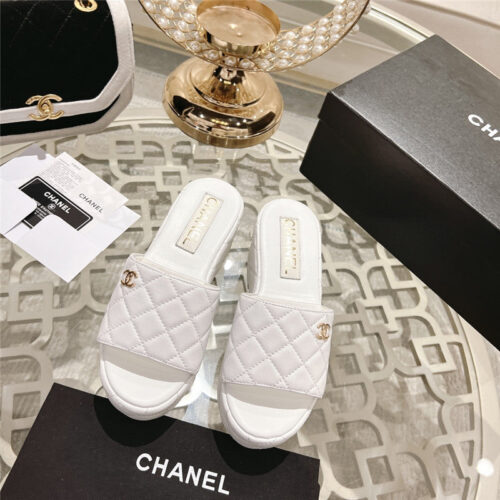 High Quality Luxury Chanel Lozenge Platform Sandals And Slippers