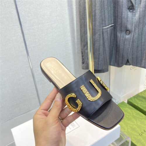 High Quality Luxury Gucci’s Latest Elements All-Match Fashion Slippers – Style 34131 alternate view
