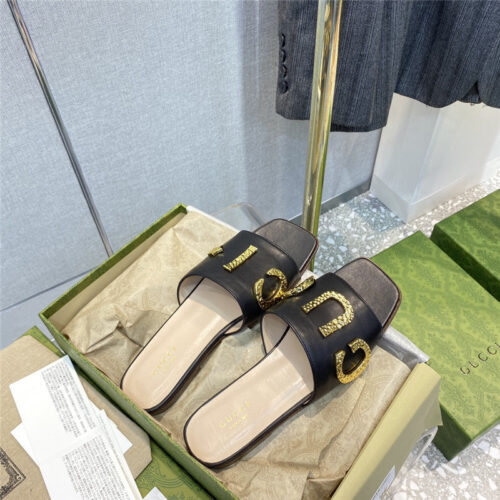 High Quality Luxury Gucci’s Latest Elements All-Match Fashion Slippers – Style 34131 product detail