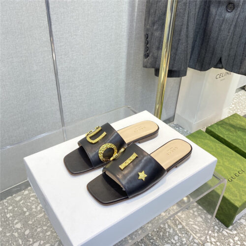 High Quality Luxury Gucci’s Latest Elements All-Match Fashion Slippers – Style 34131 product detail