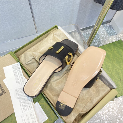 High Quality Luxury Gucci’s Latest Elements All-Match Fashion Slippers – Style 34131 product detail