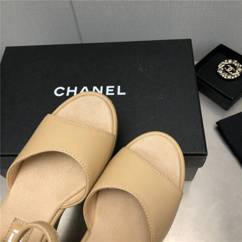 High Quality Luxury Chanel Fish Mouth Stiletto Sandals – Style 19590 product detail