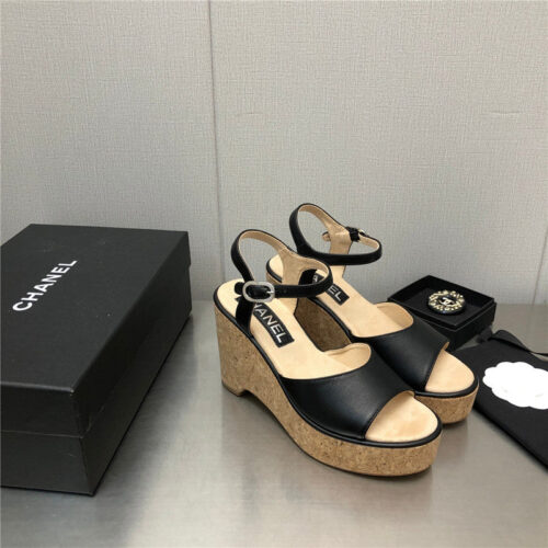 High Quality Luxury Chanel Fish Mouth Stiletto Sandals – Style 59142