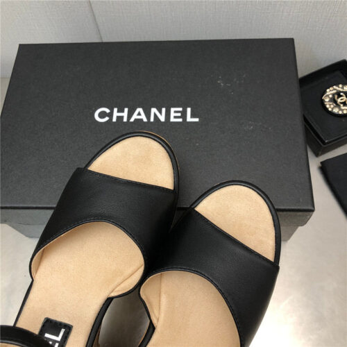 High Quality Luxury Chanel Fish Mouth Stiletto Sandals – Style 59142 product detail