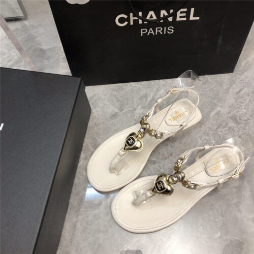 High Quality Luxury Chanel New Holiday Love Gemstone T Word Sandals – Style 88198 product detail