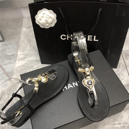 High Quality Luxury Chanel New Holiday Love Gemstone T Word Sandals product detail