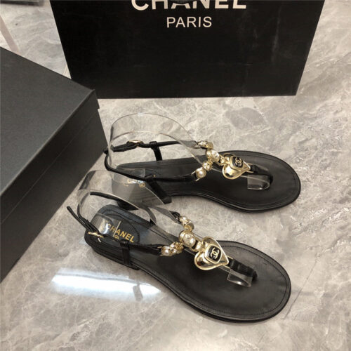 High Quality Luxury Chanel New Holiday Love Gemstone T Word Sandals product detail