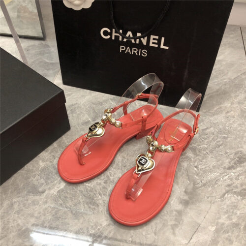 High Quality Luxury Chanel New Holiday Love Gemstone T Word Sandals – Style 98374 product detail