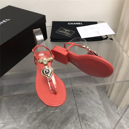 High Quality Luxury Chanel New Holiday Love Gemstone T Word Sandals – Style 98374 product detail
