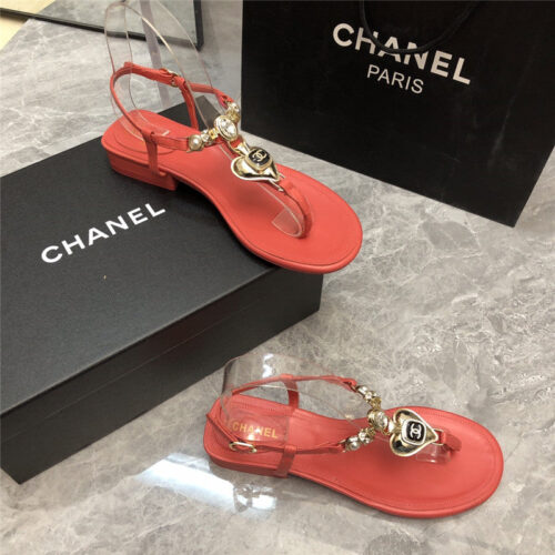 High Quality Luxury Chanel New Holiday Love Gemstone T Word Sandals – Style 98374 product detail