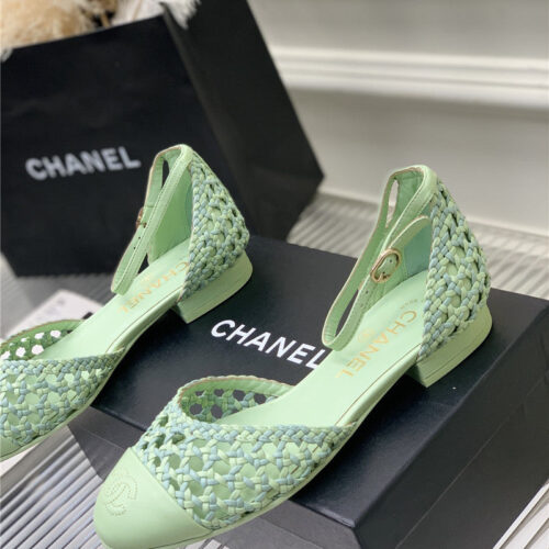 High Quality Luxury Chanel Mary Jane Woven Hollow Sandals product detail