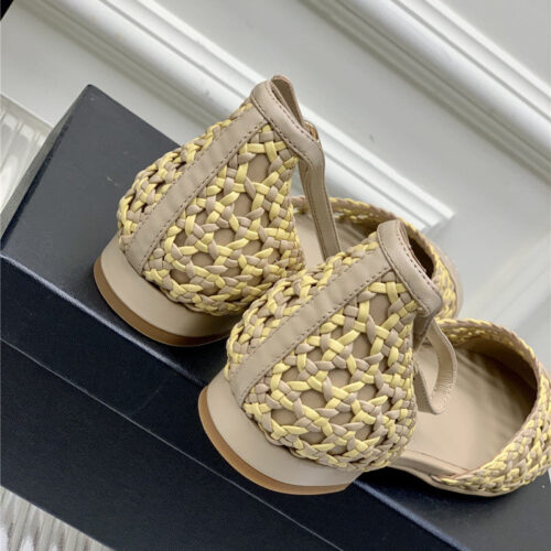 High Quality Luxury Chanel Mary Jane Woven Hollow Sandals – Style 61030 product detail