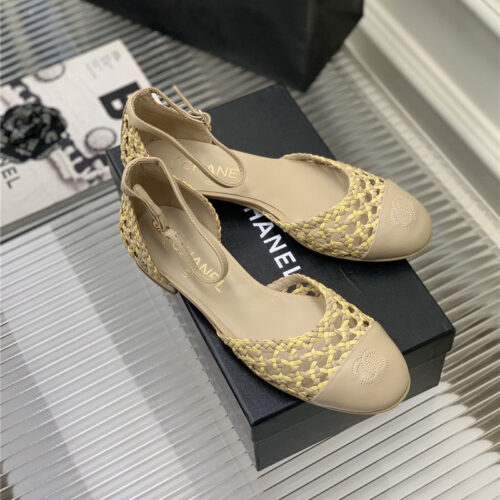High Quality Luxury Chanel Mary Jane Woven Hollow Sandals – Style 61030 product detail