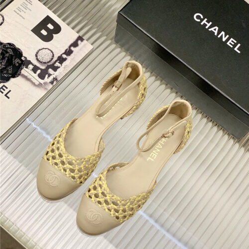 High Quality Luxury Chanel Mary Jane Woven Hollow Sandals – Style 61030 alternate view
