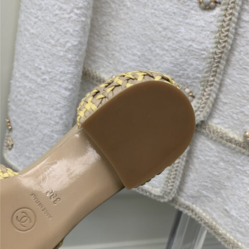 High Quality Luxury Chanel Mary Jane Woven Hollow Sandals – Style 61030 product detail