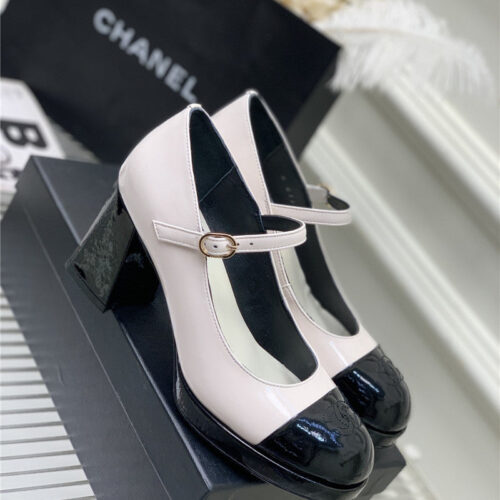 High Quality Luxury Chanel Lace Up Chunky Heel Womens Shoes – Style 46150 product detail
