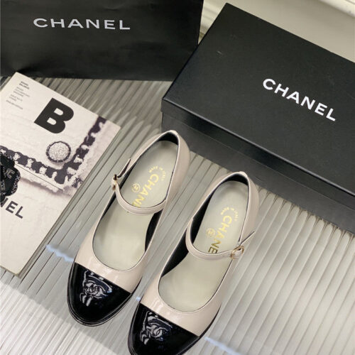 High Quality Luxury Chanel Lace Up Chunky Heel Womens Shoes – Style 46150