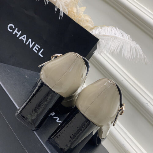 High Quality Luxury Chanel Lace Up Chunky Heel Womens Shoes – Style 77222 product detail